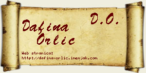 Dafina Orlić vizit kartica